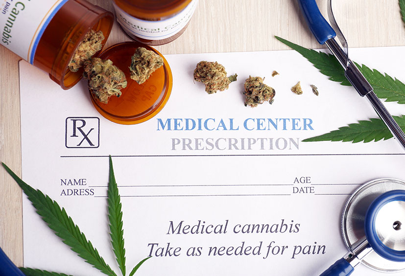 Medical marijuana card and prescription.